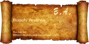 Busch Andrea névjegykártya